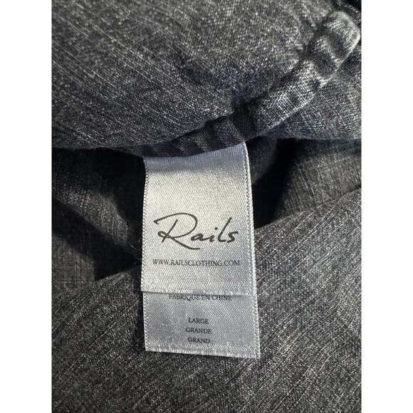 RAILS Angelica Button-Up Shirt Black Acid Wash Size Large - Picture 8 of 8